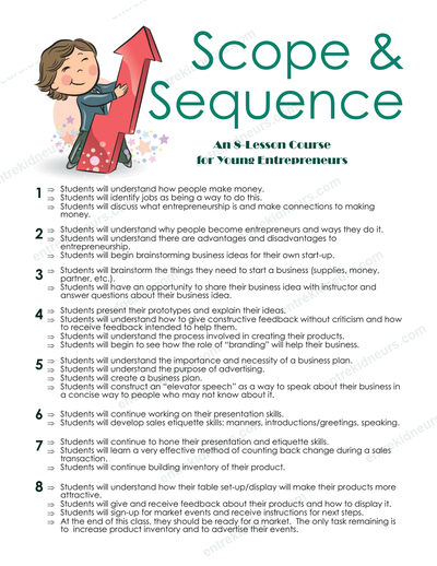 Teacher Guide scope and sequence: what students will understand after each of the eight lessons